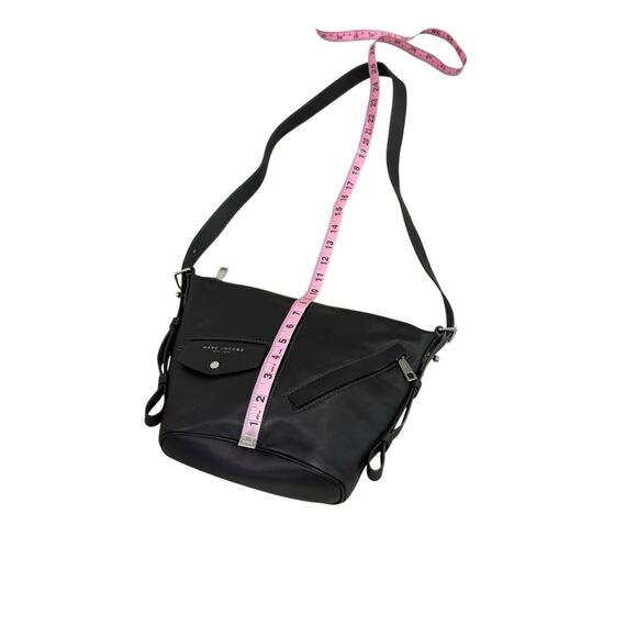 Marc Jacobs The Mini Sling Convertible Leather Hobo Purse Black - Picture 14 of 15